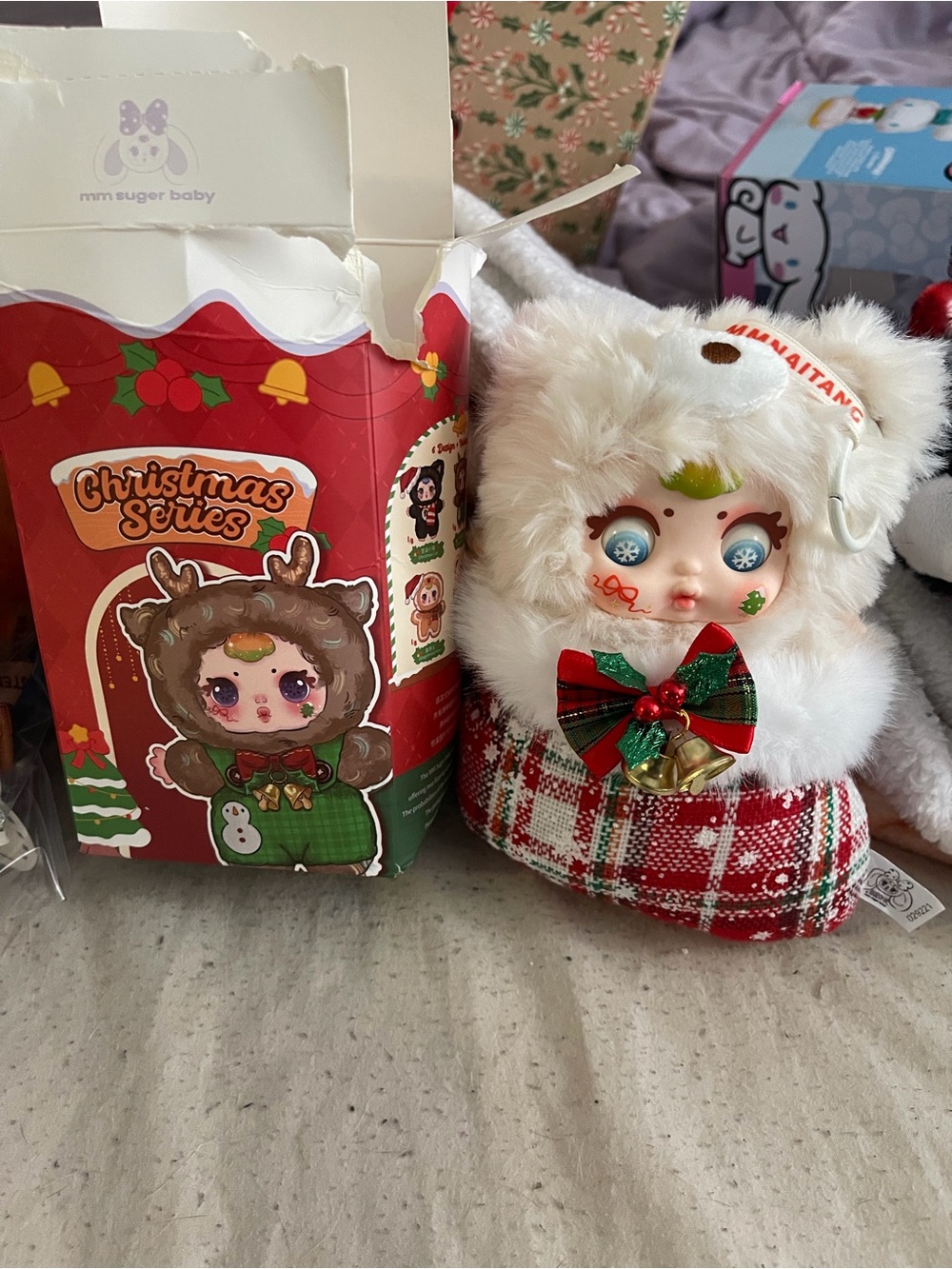 Christmas Series Little Bear Christmas stocking plush doll